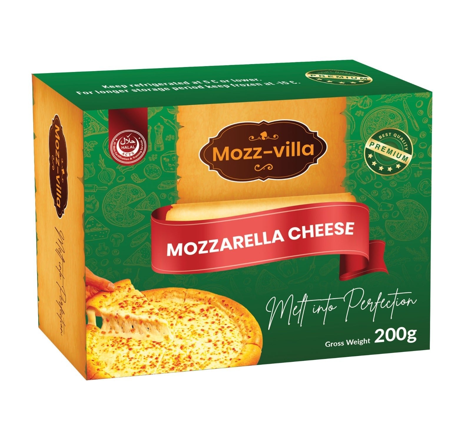 Mozz-Villa Mozzarella Cheese 200gm