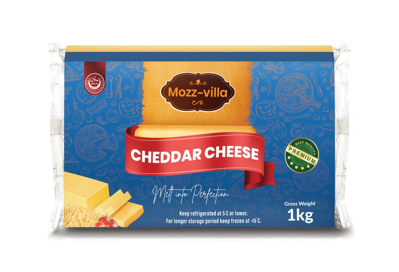 Mozz-Villa Cheddar Cheese 1kg