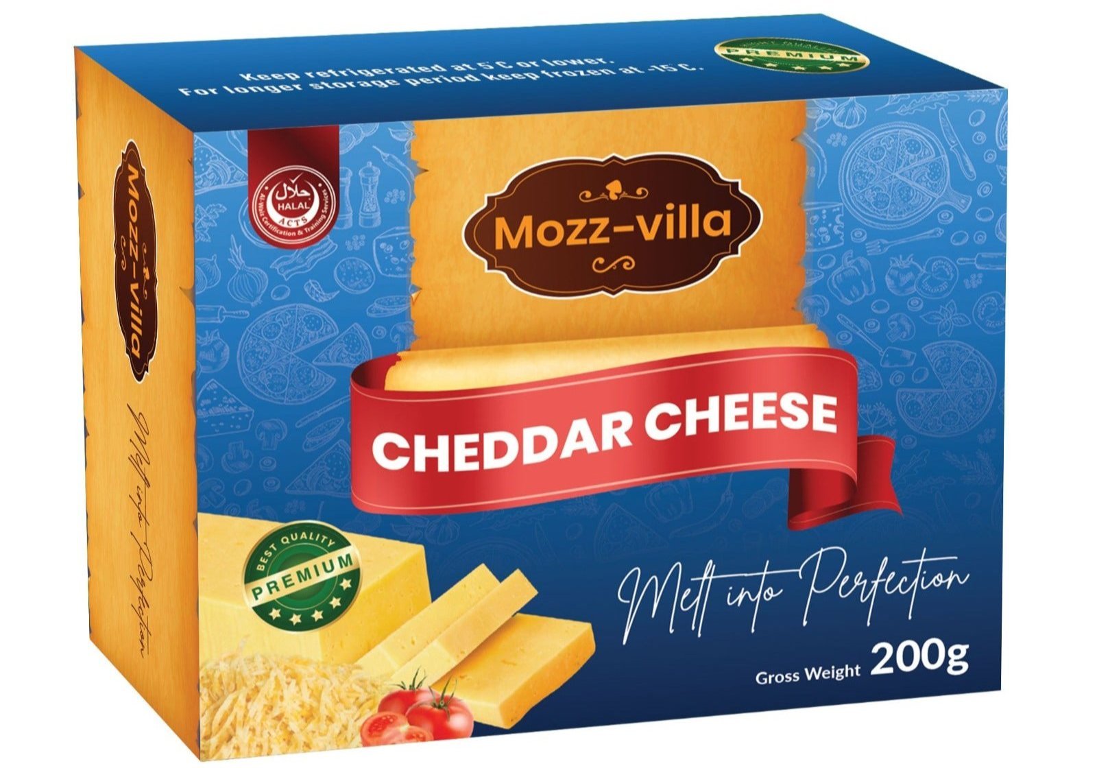 Mozz-Villa Cheddar Cheese 200gm