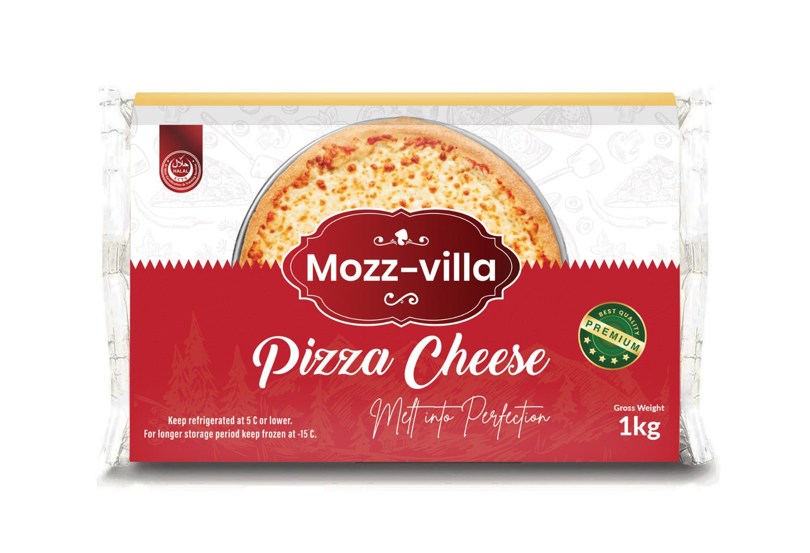 Mozz-Villa Pizza Cheese 1kg